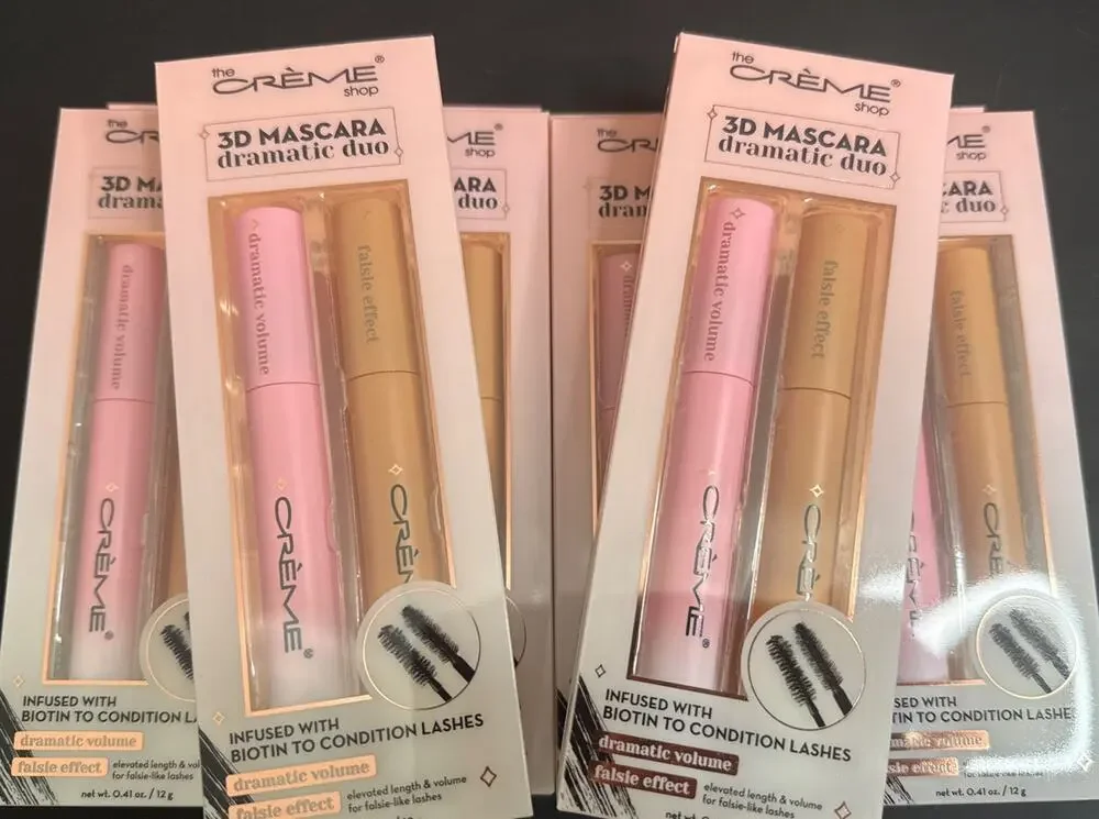 CASE PACK (6) Crème Shop 3D Mascara Duo Dramatic Length Volume Falsie Effect